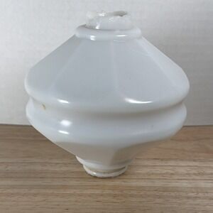 WHITE DOORKNOB ~ LIGHTNING ROD BALL ~ Milk Glass Chipped Edges